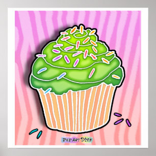 Póster Poster Lime Frost Pink CUPCAKE