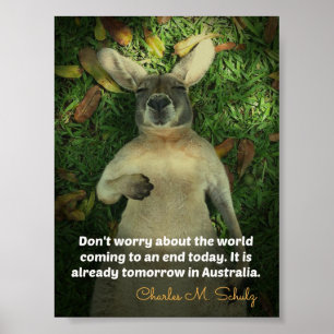 Póster Poster lindo del canguro de Australia