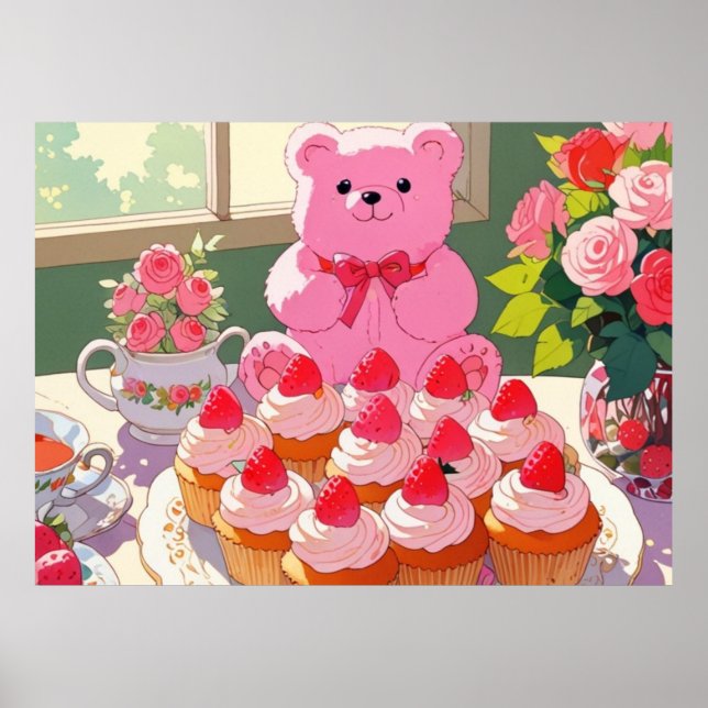 Póster Poster lindo rosado (Frente)