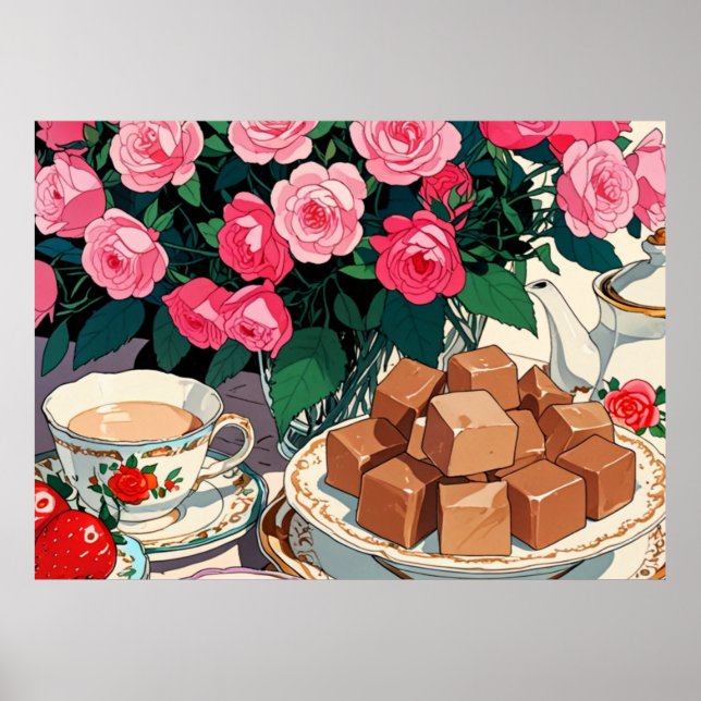 Póster Poster lindo rosado (Frente)