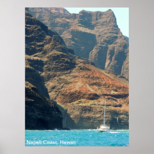 Póster Poster - Línea costera de Hawaii