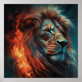 Póster Poster Lion Feu