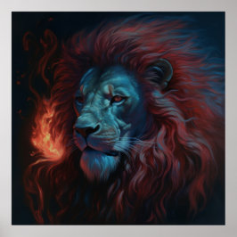 Póster Poster Lion Feu