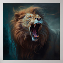 Póster Poster Lion Feu