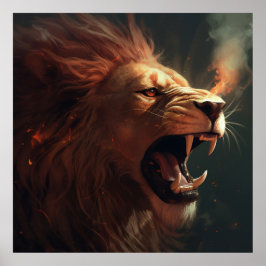 Póster Poster Lion Feu