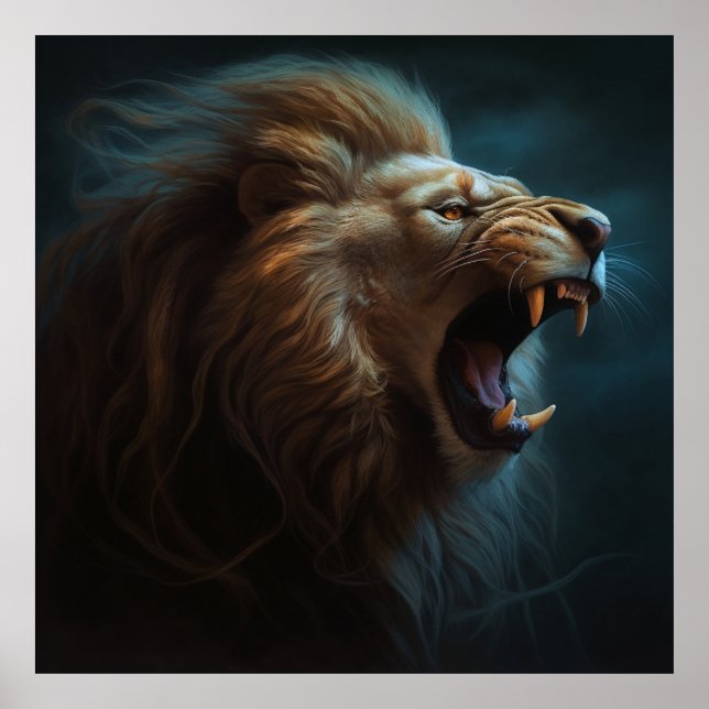 Póster Poster Lion Feu (Frente)