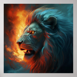 Póster Poster Lion Feu