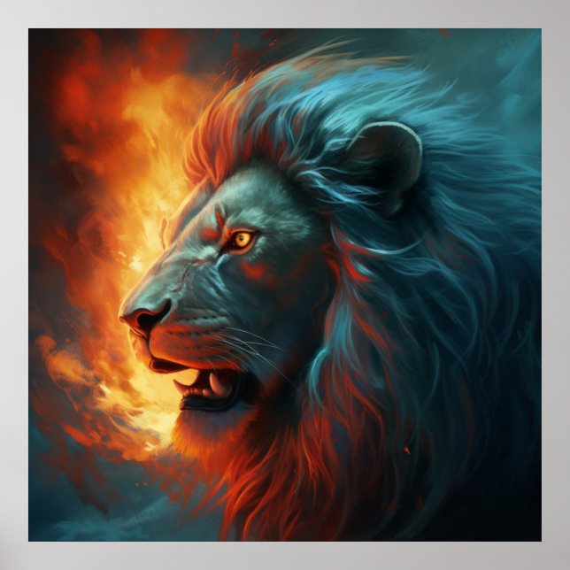 Póster Poster Lion Feu (Frente)