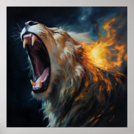 Póster Poster Lion Feu