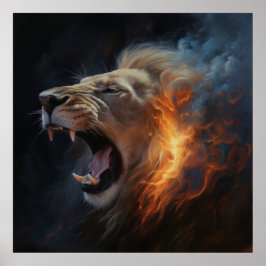 Póster Poster Lion Feu