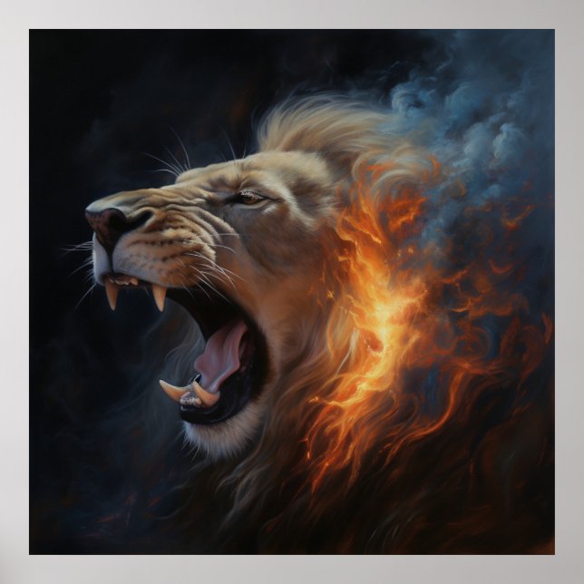 Póster Poster Lion Feu (Frente)