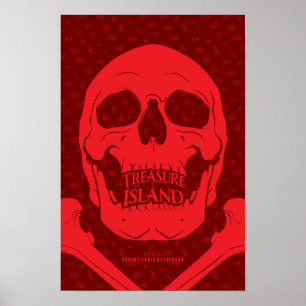 Póster Poster literario de Treasure Island