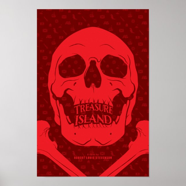 Póster Poster literario de Treasure Island (Frente)