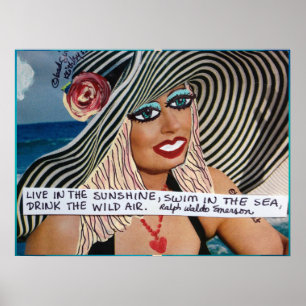 PÓSTER POSTER-LIVE EN LA SOL, NADADA EN EL MAR,