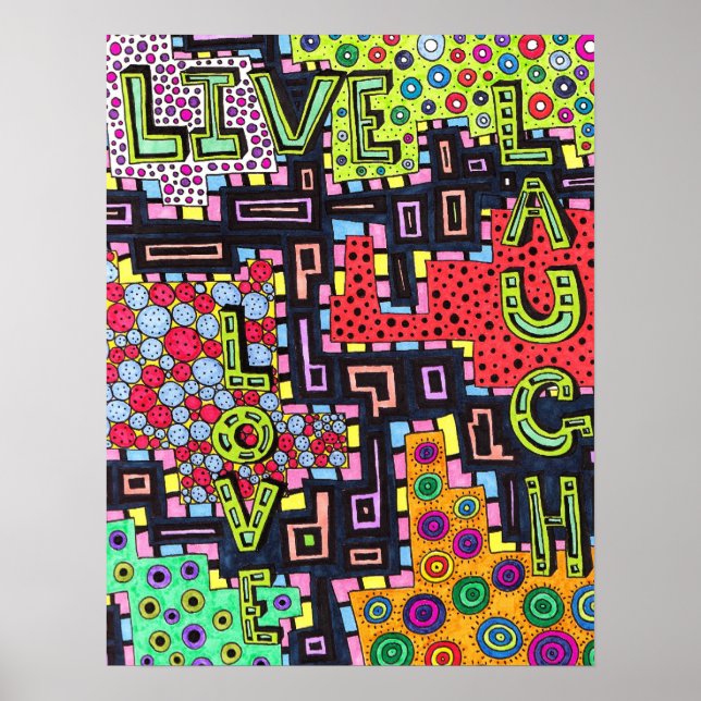 Póster Poster LIVE LOVE LAUGH (Frente)