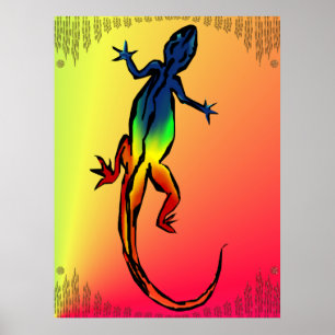 Póster Poster Lizard de color