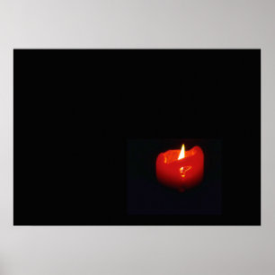 Póster Poster - llama de vela roja