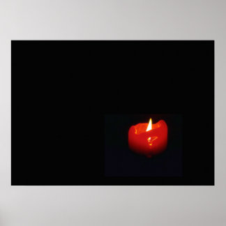 Póster Poster - llama de vela roja