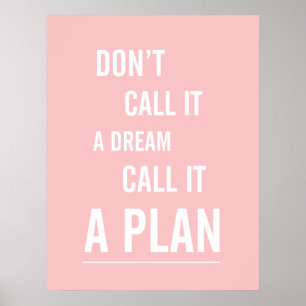 Póster Poster: Llámelo un plan (el rosa)