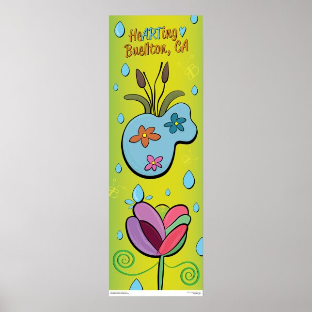 Póster Poster - Llueve flores - Buellton.Art (Frente)