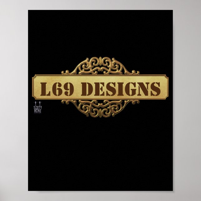 Póster poster "logotipo de diseños L69" (Frente)