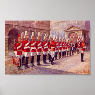Póster Poster - Londres, guardias de caballo, desfile de