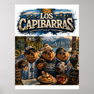 Póster Poster Los Capibarras viajeros en Canadá