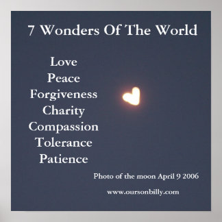 Póster Poster lunar con forma de corazón