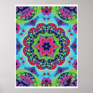 Póster Poster Luscious Kinetic Collage Kaleidoscope