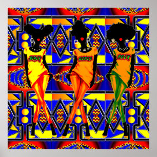 Póster Poster mágico de Chicas negros