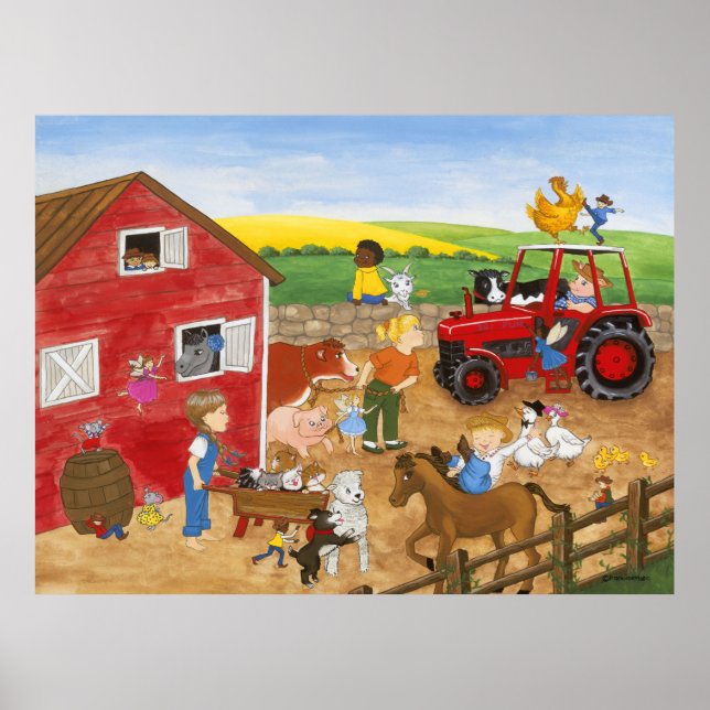 Póster Poster mágico de granja (Frente)