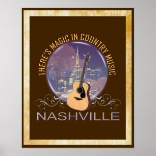 Póster Poster Mágico de Música de País de Nashville