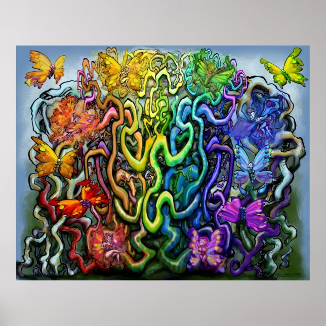 Póster Poster Mágico de Rainbow Pixies (Frente)