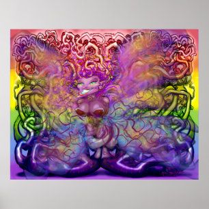 Póster Poster mágico del arcoiris de Pixie torcido