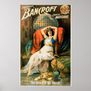 Póster Poster mágico del vintage, mago Frederick Bancroft