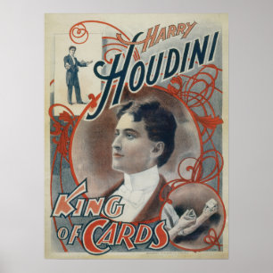 Póster Poster Mágico Vintage, mago Harry Houdini