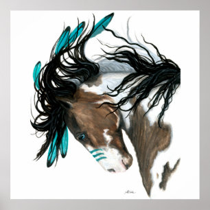 Póster Poster majestuoso del caballo de la pintura del