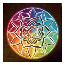 Poster Mandala de rueda de color