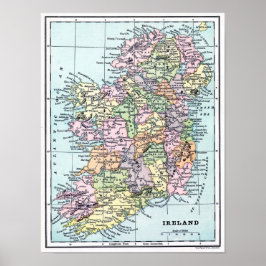 Póster Poster - Mapa de Irlanda