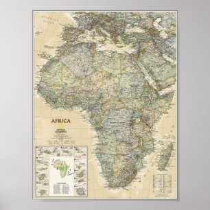 Póster Poster - Mapa Geográfico Nacional de África