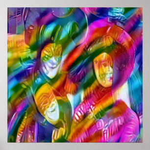 Póster Poster Mardi Gras