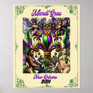 Póster Poster Mardi Gras 2024