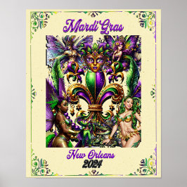 Póster Poster Mardi Gras 2024
