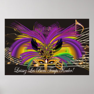 Póster Poster-Mardi Gras Máscara La Reina