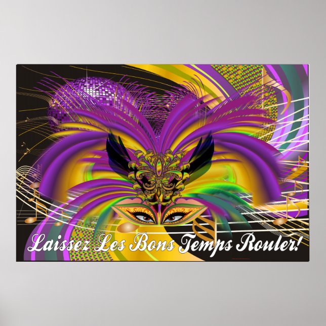 Póster Poster-Mardi Gras Máscara La Reina II (Frente)