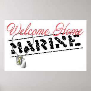 Póster Poster marino de bienvenida