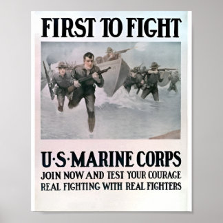 Póster Poster marino de reclutamiento de soldados