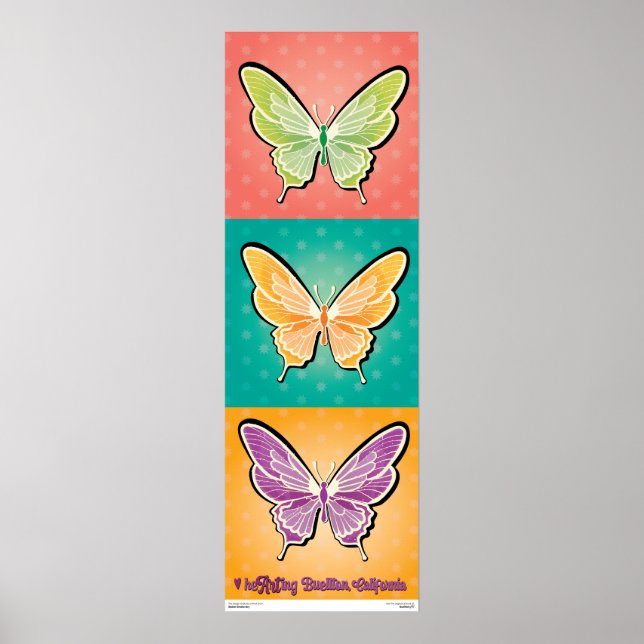 Póster Poster - Mariposas pop - Buellton.Art (Frente)