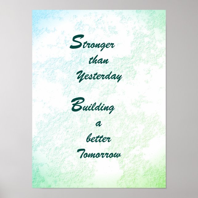 Póster poster 'más fuerte que ayer' (Frente)