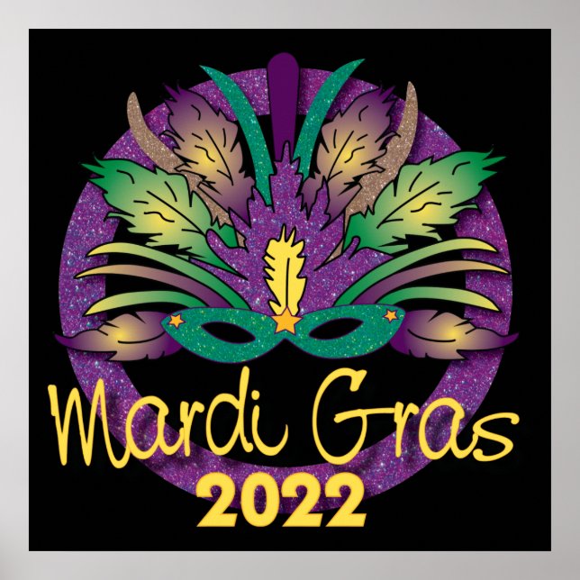 Póster Poster Máscara de Mardi Gras - 2022 (Frente)